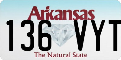 AR license plate 136VYT