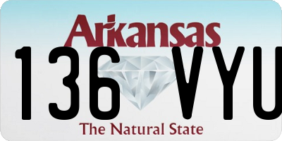 AR license plate 136VYU