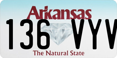 AR license plate 136VYV