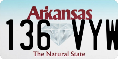 AR license plate 136VYW