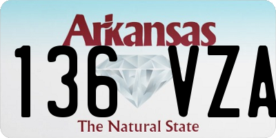 AR license plate 136VZA