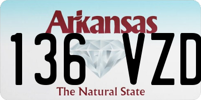 AR license plate 136VZD