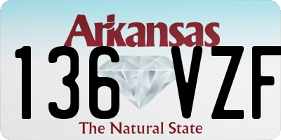 AR license plate 136VZF