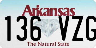 AR license plate 136VZG