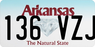 AR license plate 136VZJ