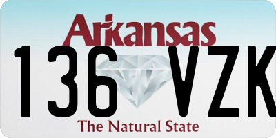 AR license plate 136VZK