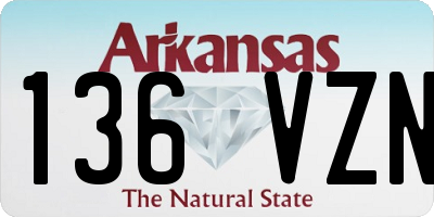 AR license plate 136VZN