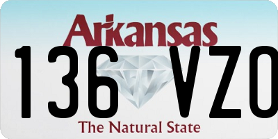 AR license plate 136VZO