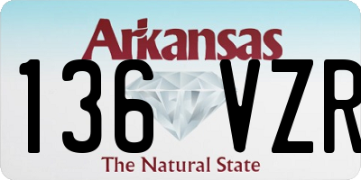 AR license plate 136VZR