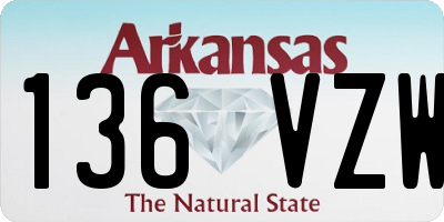 AR license plate 136VZW