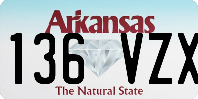 AR license plate 136VZX
