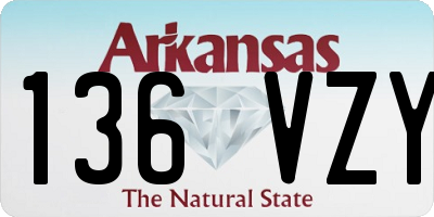 AR license plate 136VZY