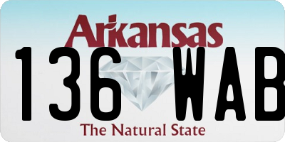 AR license plate 136WAB