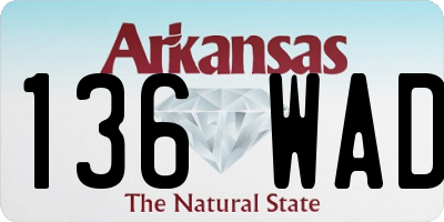 AR license plate 136WAD