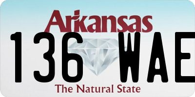 AR license plate 136WAE