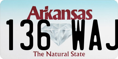 AR license plate 136WAJ