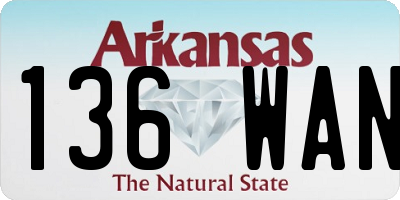 AR license plate 136WAN