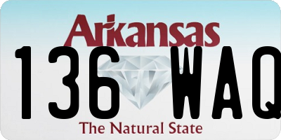 AR license plate 136WAQ
