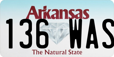 AR license plate 136WAS