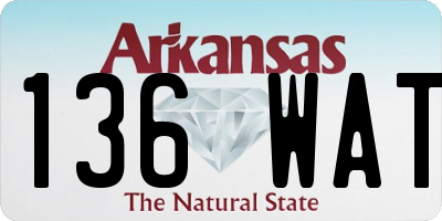 AR license plate 136WAT