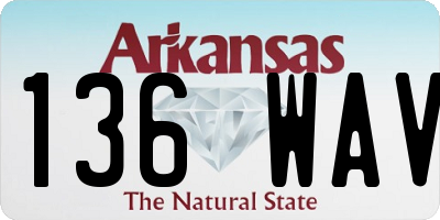 AR license plate 136WAV