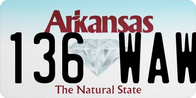AR license plate 136WAW