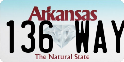 AR license plate 136WAY
