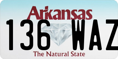 AR license plate 136WAZ