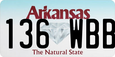 AR license plate 136WBB