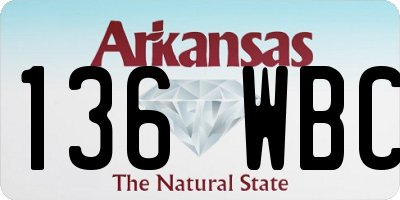 AR license plate 136WBC