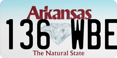 AR license plate 136WBE