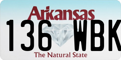 AR license plate 136WBK
