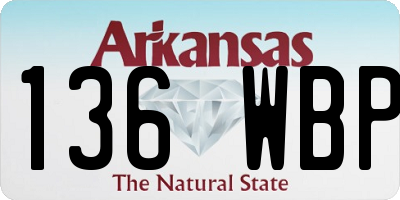 AR license plate 136WBP