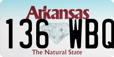 AR license plate 136WBQ