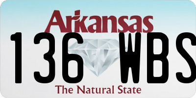 AR license plate 136WBS