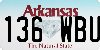 AR license plate 136WBU