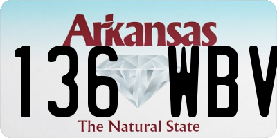 AR license plate 136WBV
