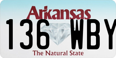 AR license plate 136WBY