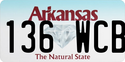 AR license plate 136WCB