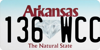 AR license plate 136WCC