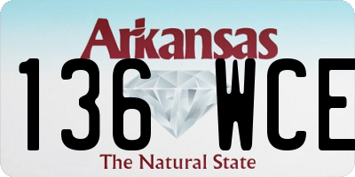 AR license plate 136WCE