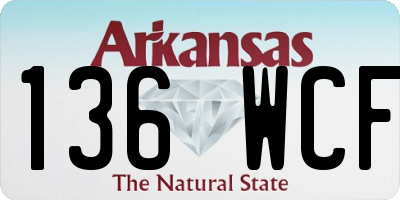 AR license plate 136WCF