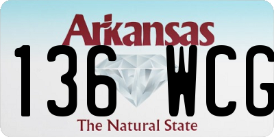 AR license plate 136WCG
