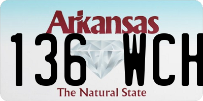 AR license plate 136WCH