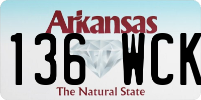 AR license plate 136WCK