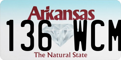 AR license plate 136WCM