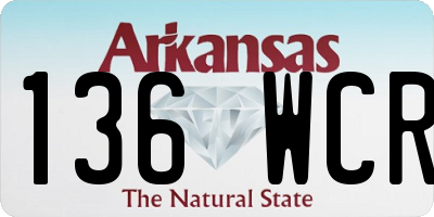 AR license plate 136WCR