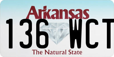 AR license plate 136WCT