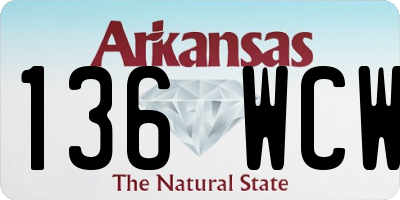 AR license plate 136WCW