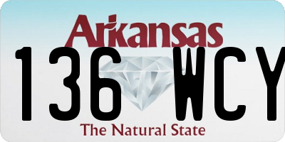 AR license plate 136WCY
